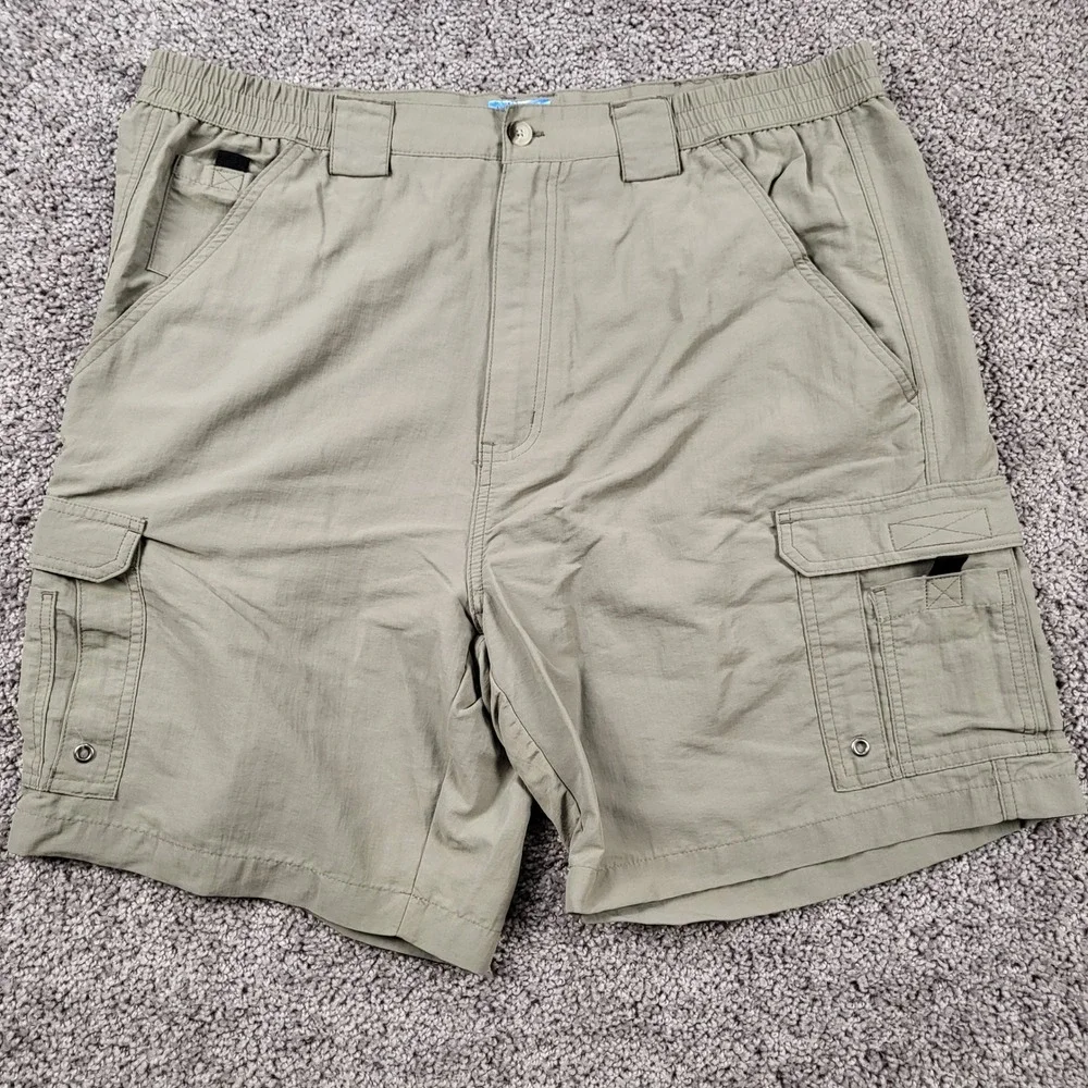 World Wide Sportsman Men 40 Cargo Shorts Khaki Nylon Tactical 616WW31610B Hiking